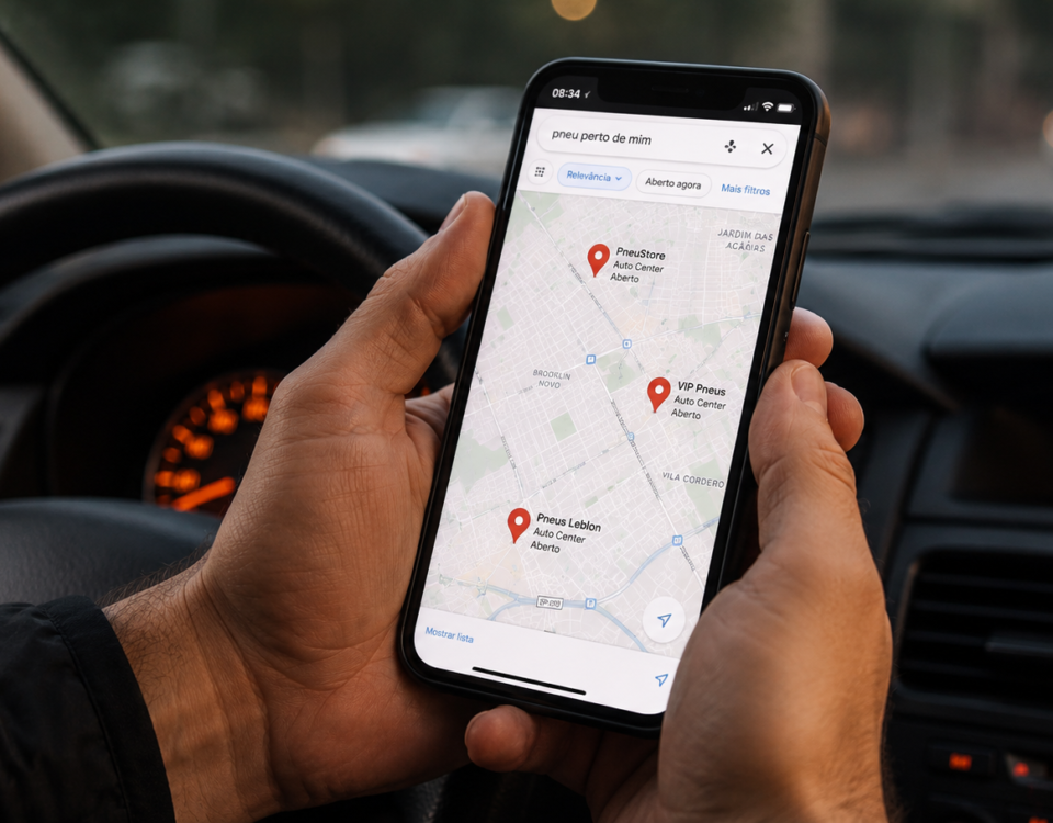 "O seu cliente busca 'pneu perto de mim' no celular. A sua loja aparece ou você está invisível?"